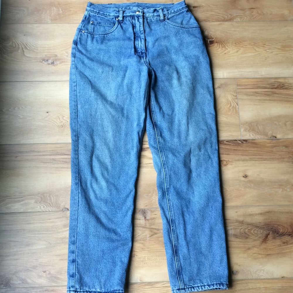 Woolrich fleece lined mom style jeans